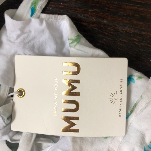 Show me your MUMU x Revolve Marmont midi bluebell ditsy dress size L NWT - Picture 4 of 11